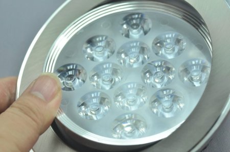(image for) 12W CL-HQ-04-12W LED Spotlight Cut-out 114mm Diameter 5.4" Gray Recessed LED Dimmable/Non-Dimmable LED Ceiling light