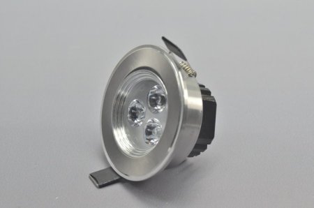 (image for) 3W CL-HQ-04-3W LED Down Light Cut-out 70.5mm Diameter 3.4" Gray Recessed Dimmable/Non-Dimmable LED Down Light