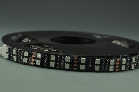 (image for) Black Double RGB LED Flexible Light Strip SMD5050 Multicolor Strip Light 12V 5 meter(16.4ft) 600LEDs