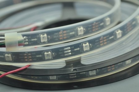 (image for) Programmable LED Strip Light WS2812B 2812 5050 Addressable Ditigal RGB Pixel LED Strip Light 5V IP67 5 meter(16.4ft) 150LEDs