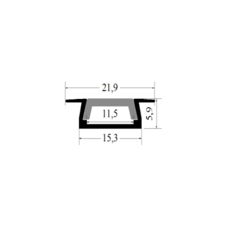 (image for) 1506 embedded installation convenient seamless docking cabinet office line light hard light strip aluminum groove shell kit