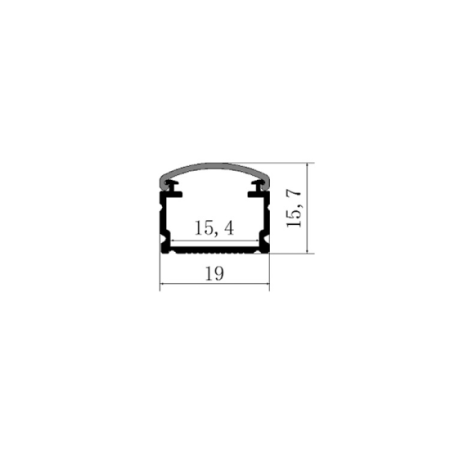 (image for) T5 shadowless butt line light hard light bar aluminum groove shell kit 1916