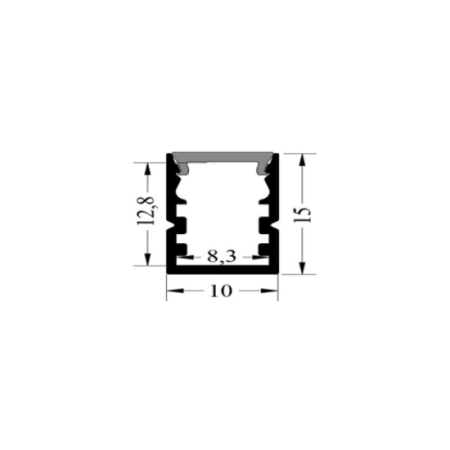 (image for) 1015 Bar KTV Cinema Project Ultra Narrow 8 Wide PCB Line Light Hard Light Bar Aluminum Slot Shell Kit