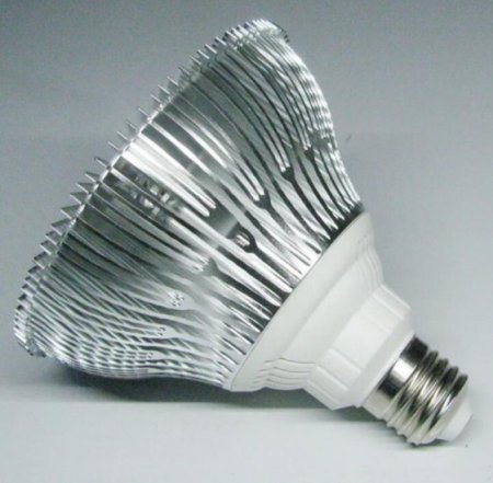 (image for) 12W (12x1W) PAR38 LED Lamp with E27 Edison Screw Base 90W Equivalent 100-240V AC Silver Housing Indoor Type