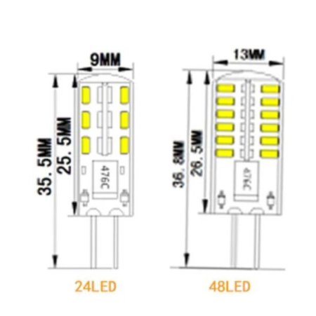 (image for) 10 Pack G4 LED Light Bulb Bi-Pin Silicon Encapsulation 12V 1.5 W SMD3014 24pcs LEDs 10W Halogen Equivalent