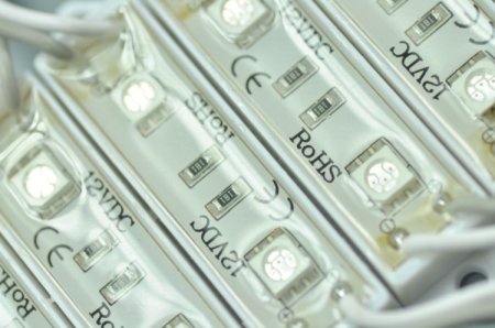 (image for) 5050 SMD LED Modules 5050 2 LED Modules 45x12MM 12V 0.5W Waterproof IP65 Modules