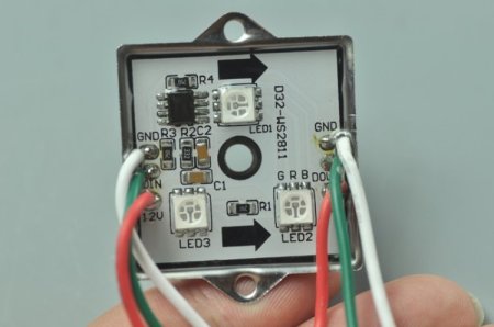 (image for) 5050 SMD LED Modules Square 5050 Modules 32X32MM Metal 4Leds Iron Shell 12V 0.96W Waterproof Modules