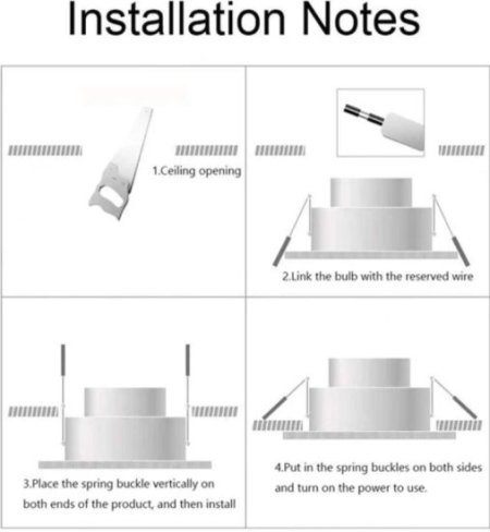 (image for) 15Watt 92mm (3.62'') Cutout COB LED Ceiling Light, Anti-Glare Tilt LED Spotlight Twist LED Recessed Downlight, Spotlight Kit