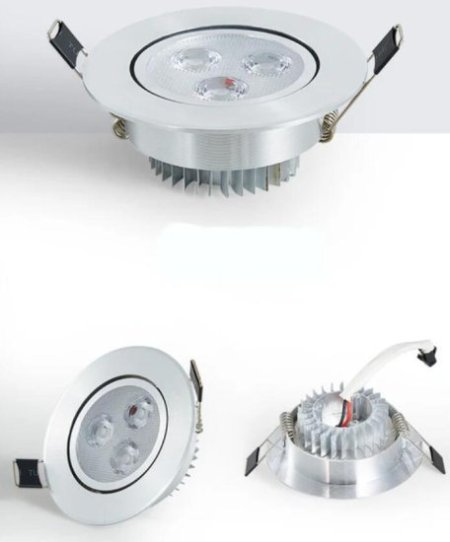 (image for) Directional 3W (Three 1 watt) LED Downlight with 2.55in-2.95in Cutout and 3.3in Trim