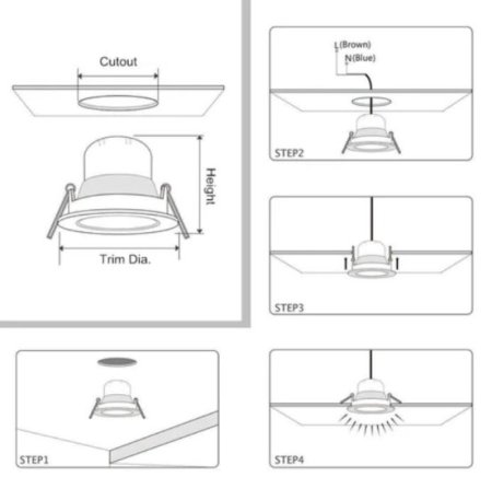 (image for) 4 Pack RGBW Super Bright Modern Recessed LED Lighting Adjustable 15°-60°Beam Angle, Ambient Lighting 8W 12V/24V White Round LED Embedded Aluminum Indoor Ceiling Downlight for Hotel，Bar，Dancing Room，Restaurant