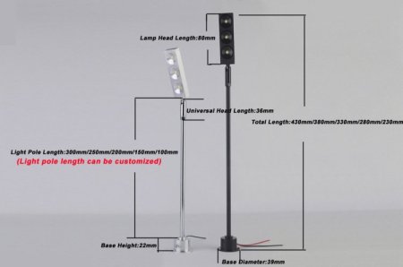 (image for) 3W LED Jewelry Showcase Standing Spot Light Warm White Pure White 3*1W LED Cellphone Showcase Standing Spotlight