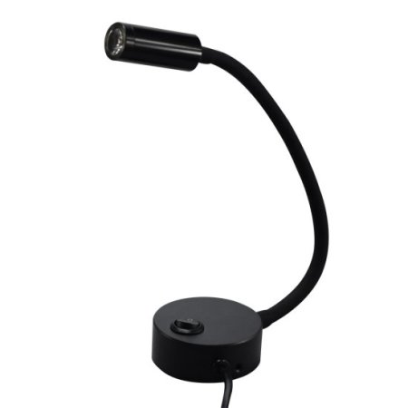 (image for) Black Bed LED Lighting Flexible With Switch and 120V AC Plug Suit For Bedside Reading Laptop Local Lighting White