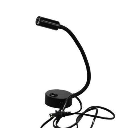(image for) Black Bed LED Lighting Flexible With Switch and 120V AC Plug Suit For Bedside Reading Laptop Local Lighting White
