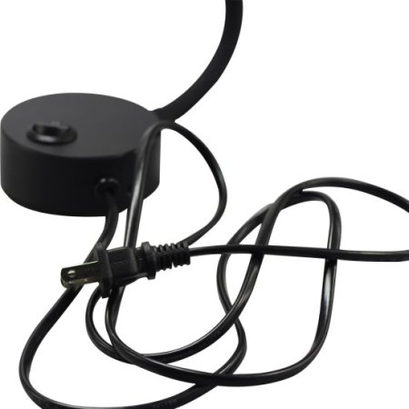 (image for) Black Bed LED Lighting Flexible With Switch and 120V AC Plug Suit For Bedside Reading Laptop Local Lighting White