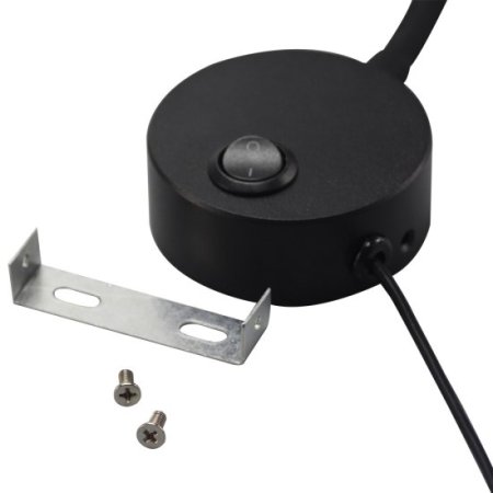 (image for) Black Bed LED Lighting Flexible With Switch and 120V AC Plug Suit For Bedside Reading Laptop Local Lighting White