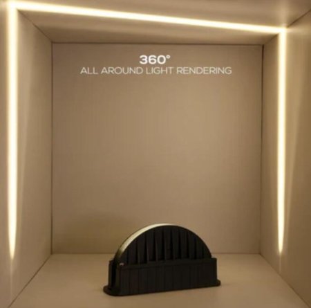 (image for) 10W Semi-circular Gray Finish Window Frame LED Light for Architecture Graphic/Doorframe/Hallway/Outdoor Landscape Decorative Lighting