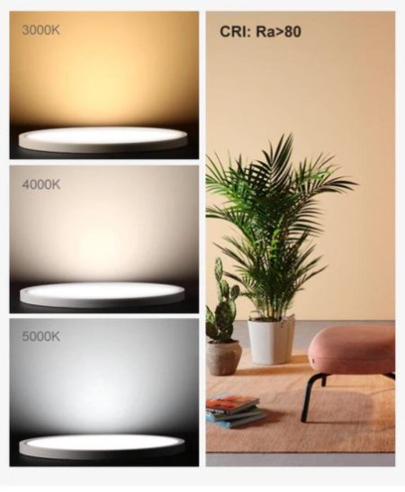 (image for) 2 Pack 12 Inch Modern LED Ceiling Light Flush Mount 24W Kitchen Bedroom Bathroom Lamp