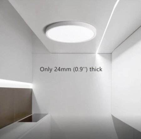 (image for) 2 Pack 12 Inch Modern LED Ceiling Light Flush Mount 24W Kitchen Bedroom Bathroom Lamp