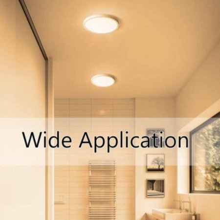(image for) 2 Pack 12 Inch Modern LED Ceiling Light Flush Mount 24W Kitchen Bedroom Bathroom Lamp