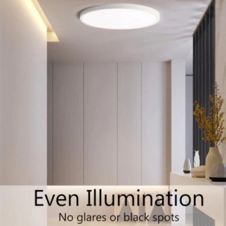 (image for) 2 Pack 12 Inch Modern LED Ceiling Light Flush Mount 24W Kitchen Bedroom Bathroom Lamp