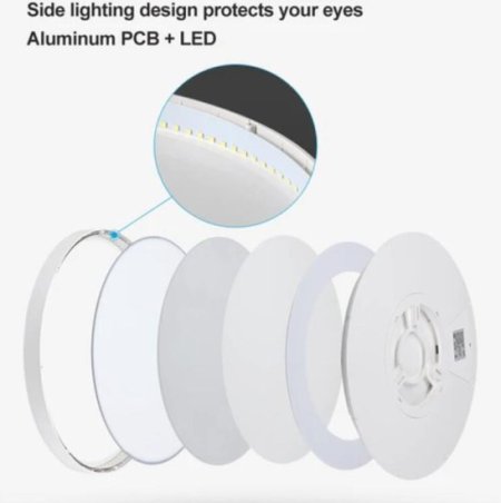 (image for) 15.74 Inch 32W LED Light Fixtures Ceiling Flush Mount for Bedroom, Kitchen, BathroomLamps Ultrathin