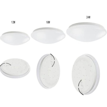 (image for) 18W 11.4 Inch (290mm) LED Ceiling Light Fixture CCT changable & Dimmable with RF controller Round Acrylic Shade White Finish Modern LED Flush Mount