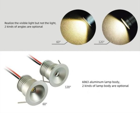 (image for) 110v/220v AC Dimmable Anti-Fog Downlight Set Angle 30°/120° Opening 25mm Mini Star Lights Kit