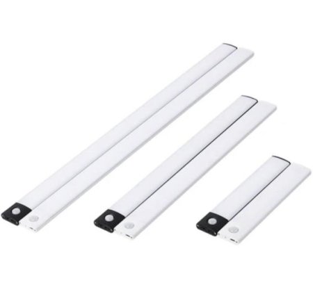 (image for) 2Pack Under Cabinet Lights, LED Closet Lights Wireless Magnetic Motion Sensor Activated Light Bar Indoor Rechargeable Battery Operated Stick on Under Counter Lights for Kitchen Stairs Hallway