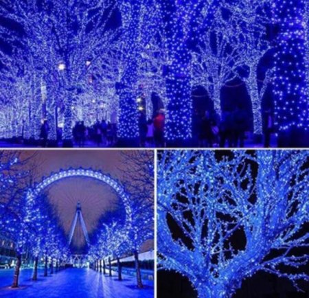(image for) 2pcs Pack of 66ft 200 LED Christmas String Lights Indoor Outdoor Waterproof Christmas Lights Clear Wire, 8 Modes Twinkle Lights Plug in for Tree Room Bedroom Wedding Christmas Decorations