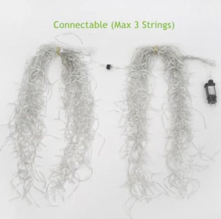(image for) 2PCS Pack of Christmas Icicle Lights Outdoor, 400 LEDs 32.8ft 8 Modes Fairy Icicle String Lights with 75 Drops, LED Christmas Twinkle Lights for Holiday, Party, Wedding, Christmas Decorations