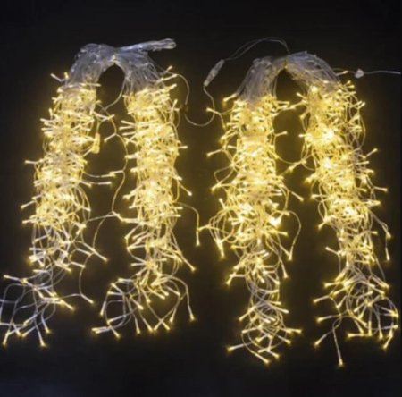 (image for) 2PCS Pack of Christmas Icicle Lights Outdoor, 400 LEDs 32.8ft 8 Modes Fairy Icicle String Lights with 75 Drops, LED Christmas Twinkle Lights for Holiday, Party, Wedding, Christmas Decorations