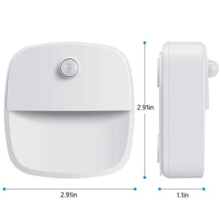 (image for) 3 Pack LED Motion Sensor Light, Cordless Battery-Powered LED Night Light, Wall Light, Closet Lights, Safe Lights for Stairs, Hallway, Bathroom, Kitchen, Cabinet (White)