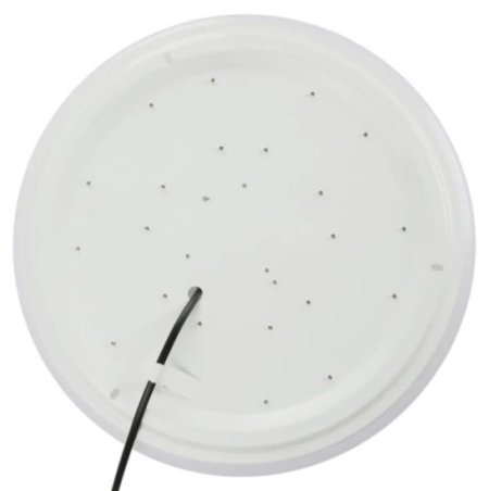 (image for) 36W 19.68 inch (500mm) odern LED Flush Mount Ceiling Light Fixture Round Acrylic Shade White Finish Mushroom Shape and CCT changable with RF control