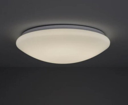 (image for) 36W 19.68 inch (500mm) odern LED Flush Mount Ceiling Light Fixture Round Acrylic Shade White Finish Mushroom Shape and CCT changable with RF control