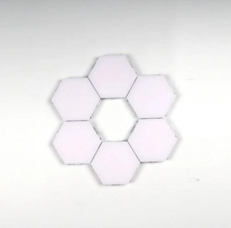 (image for) 6 Pack Hexagonal LED Wall Light, DIY Modular Touch Sensitive Lights LED Night Light