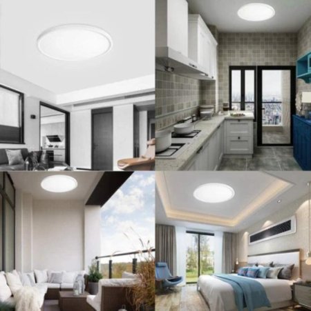 (image for) Modern LED Ceiling Light 7 Inch 12W Flush Mount Bedroom Light Fixtures Ceiling