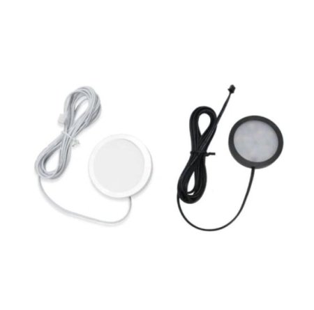 (image for) A-Series 10 Pack (10*2W) Dimmable CRI 90 LED Ultra Thin Under Cabinet Puck Lights With Dimmer & Power Adapter, All Accessories Included