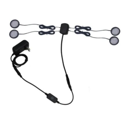 (image for) A-Series 4 Pack (4*2W) Dimmable CRI 90 Ultra Thin LED Under Cabinet Puck Lights With Dimmer & Power Adapter,All Accessories Included