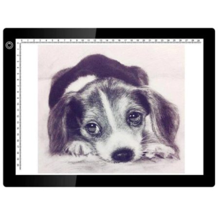 (image for) A4 LED Light Pad, Ultra Thin Portable LED Light Tracer, Full Range Dimmable with USB Power Cable