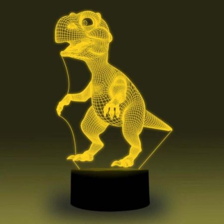 (image for) Animal Images 3D Illusion LED Night Light w/ 16 Colors Remote Touch Switch Adjustable Brightness for Kids Bedroom Decoration