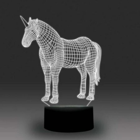 (image for) Animal Images 3D Illusion LED Night Light w/ 16 Colors Remote Touch Switch Adjustable Brightness for Kids Bedroom Decoration