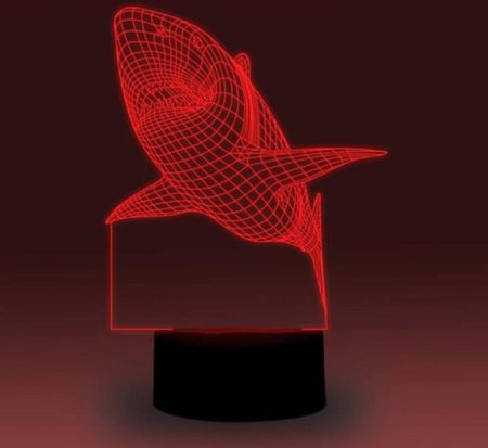 (image for) Animal Images 3D Illusion LED Night Light w/ 16 Colors Remote Touch Switch Adjustable Brightness for Kids Bedroom Decoration