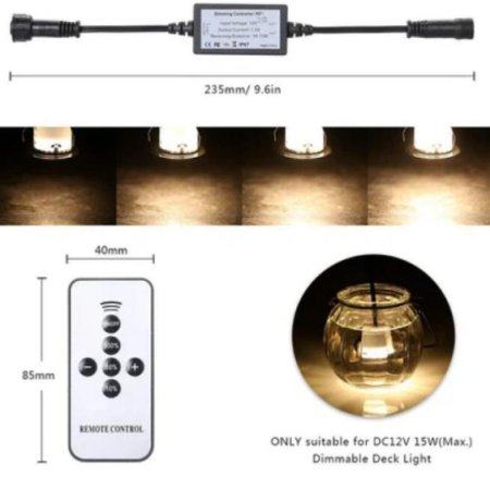 (image for) 10 Pack Outdoor Recessed LED Deck Lights Kits IP67 Waterproof Inground LED Step Lights Kit for Garden, Yard, Steps， Bath Room and Kitchen