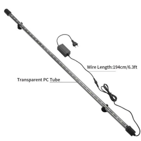 (image for) Aquarium LED Light Waterproof Fish Tank Light with Switching Colors Fish Tank Background Light Multi-Colored Tube Light for Decoration