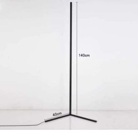 (image for) White Color Corner Floor Lamp Nordic Modern LED Floor Lamp Ambient Light w/ Foot Switch