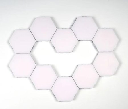 (image for) 10 Pack Hexagonal LED Wall Light, DIY Modular Touch Sensitive Lights LED Night Light