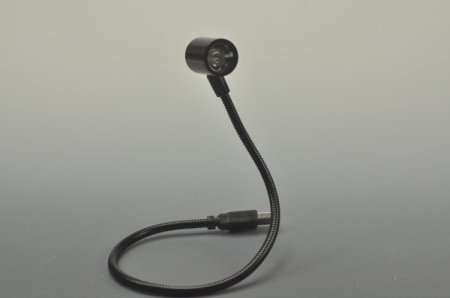 (image for) Black Flexible USB LED Reading Light Lamp for Computer Laptop Notebook PC Metal Snake