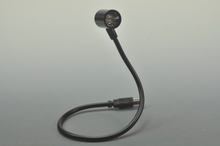 (image for) Black Flexible USB LED Reading Light Lamp for Computer Laptop Notebook PC Metal Snake
