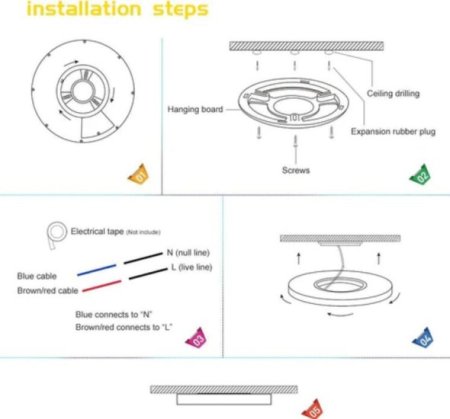 (image for) 2 Pack 12 Inch 24W Flush Mount LED Ceiling Light 2800 LM Black Round LED Ceiling Lamp