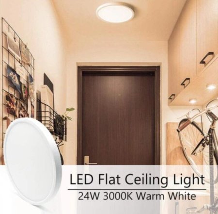 (image for) Modern LED Ceiling Light Fixture 9 Inch 18W Kitchen Bedroom Bathroom Ceiling Lamp